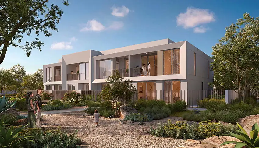 Landscaped cluster: Homes set among native planting